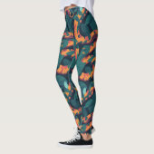 Leggings Cool tendance Orange Snake Motif Jungle Camouflage (Gauche)