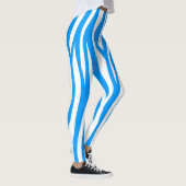 Leggings Copie bleu-clair de zèbre (Droite)