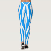 Leggings Copie bleu-clair de zèbre (Dos)