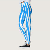 Leggings Copie bleu-clair de zèbre (Gauche)