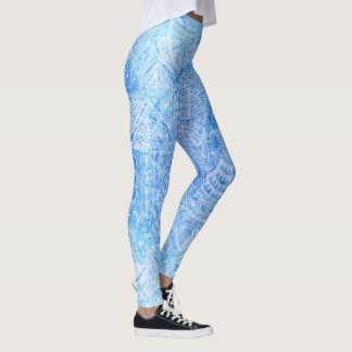 Leggings Copie bleue de Tapa de Tahitian