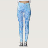 Leggings Copie bleue de Tapa de Tahitian (Devant)