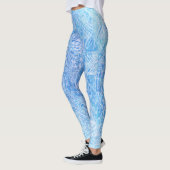 Leggings Copie bleue de Tapa de Tahitian (Gauche)