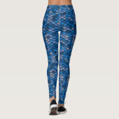 Leggings Copie bleue d'échelle de sirène (Dos)