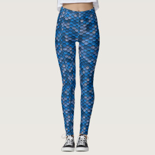 Leggings Copie bleue d'échelle de sirène