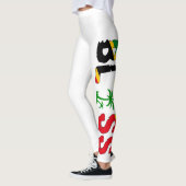 Leggings Copie de drapeau du bonheur SKN d'île (Gauche)