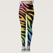 Leggings Copie de gradient d'arc-en-ciel de rayures de (Devant)