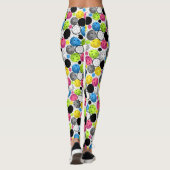 Leggings Copie de Pickleball avec les boules fuchsia (Dos)