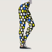 Leggings Copie de Pickleball - pois bleu blanc vert (Droite)