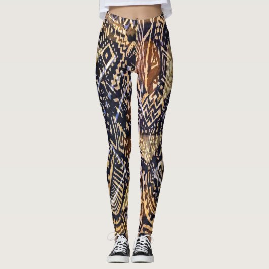 Leggings Copie de tissu de boue de Dogon (Devant)