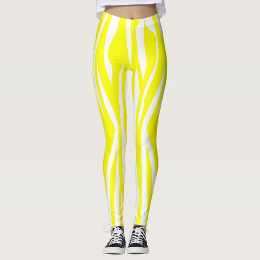 Leggings Copie jaune de zèbre (Devant)