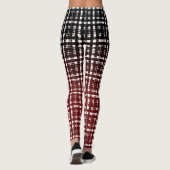 Leggings Copie moderne de Shibori de nouveau plaid rouge (Dos)