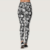 Leggings Copie, noir, blanc et gris de Pickleball (Dos)