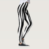 Leggings Copie noire de zèbre (Droite)