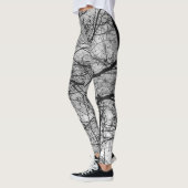 Leggings Copie noire et blanche de branche d'arbre sur des (Gauche)