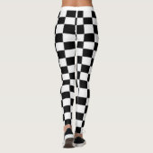 Leggings copie noire et blanche de damier (Dos)