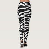 Leggings Copie noire et blanche de zèbre (Dos)