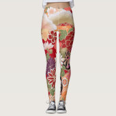 Leggings Copie orientale de fleur (Devant)
