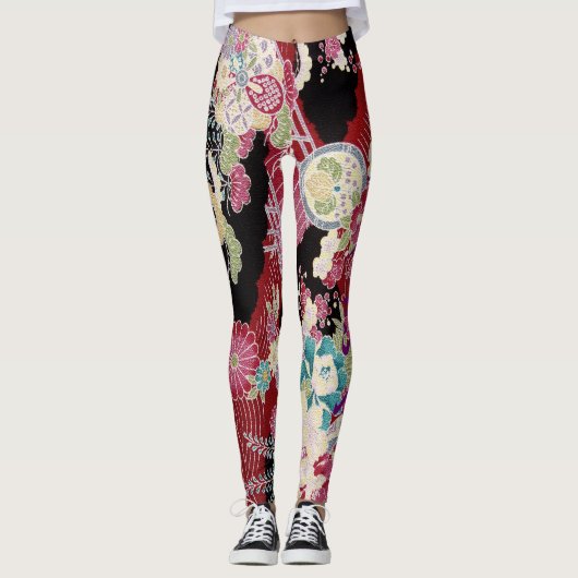 Leggings Copie orientale de kimono (Devant)