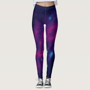 Leggings Copie pourpre et bleue de galaxie