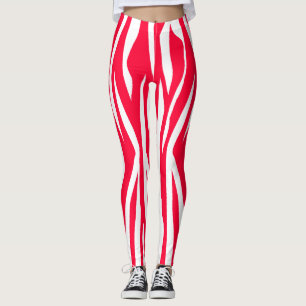Leggings Copie rouge de zèbre