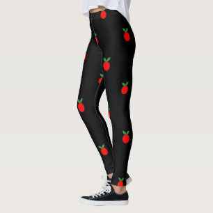 Leggings Copie rouge mignonne de fruit de pomme sur les