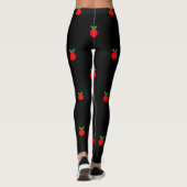 Leggings Copie rouge mignonne de fruit de pomme sur les (Dos)
