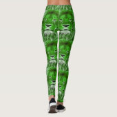 Leggings Copie verte de tête de lion (Dos)