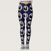 Leggings Coq au clair de lune (Devant)