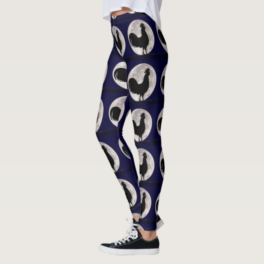 Leggings Coq au clair de lune (Gauche)