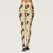 Leggings Coq blond comme les blés de coq de combat (Dos)