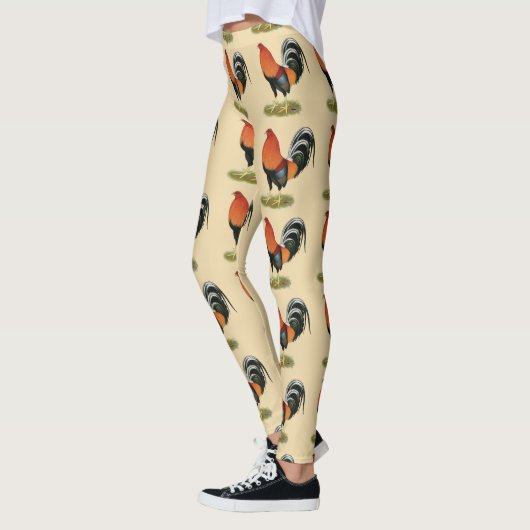 Leggings Coq blond comme les blés de coq de combat (Gauche)