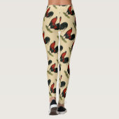 Leggings Coq Rouge Noir BB Américain (Dos)