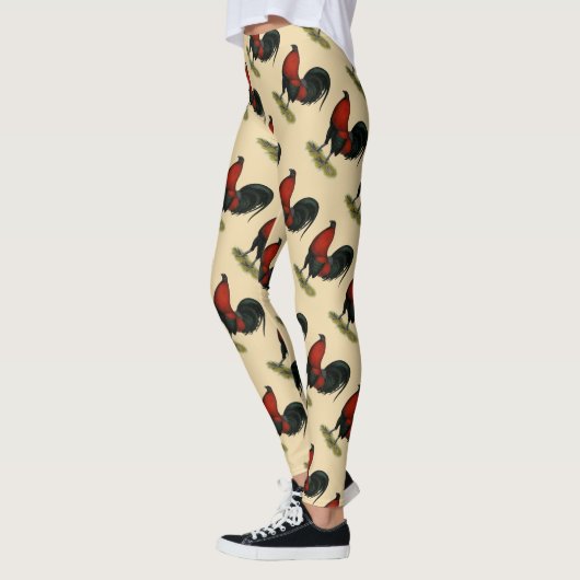 Leggings Coq Rouge Noir BB Américain (Gauche)