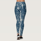 Leggings Coques de mer sur bleu foncé (Dos)