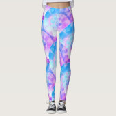 Leggings Coques violettes Et Bleues Revêtues (Devant)