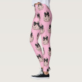 Leggings Coquette rose citrouille et bow Halloween (Gauche)