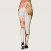 Leggings Coquillages arrière - plan : thème marin. (Dos)