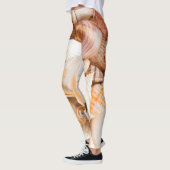 Leggings Coquillages arrière - plan : thème marin. (Gauche)