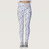 Leggings Coquillages bleus et blancs (Devant)