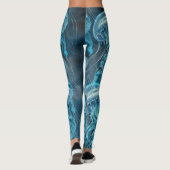 Leggings Coquillages bleus et noirs (Dos)