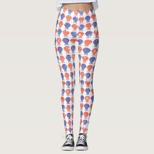 Leggings Coquillages d'Amérique côtière (Devant)