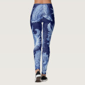 Leggings Coquillages vintages bleu (Dos)