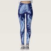 Leggings Coquillages vintages bleu (Devant)