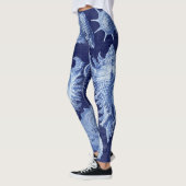 Leggings Coquillages vintages bleu (Gauche)