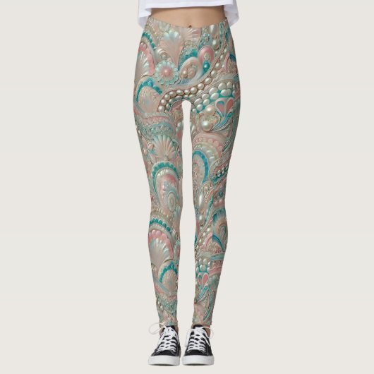 Leggings ~ Coquilles et perles ~ (Devant)