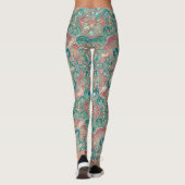 Leggings ~ Coquilles Turquoise Rose ~ (Dos)