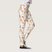 Leggings Corail Avec Coquillages Et Crabes Motif (Droite)