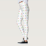 Leggings Corail bleu vert Polka Motif sur blanc<br><div class="desc">Petits pois bleus,  corail orange et vert clair forment un motif amusant sur un arrière - plan blanc. Pour voir la conception Blue Coral Green Polka Dot Motif sur d'autres éléments,  cliquez sur le lien "Rocklawn Arts". numériquement créé une image. Copyright ©Claire E. Skinner. Tous droits réservés.</div>