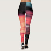 Leggings corail noir Abstrait (Dos)